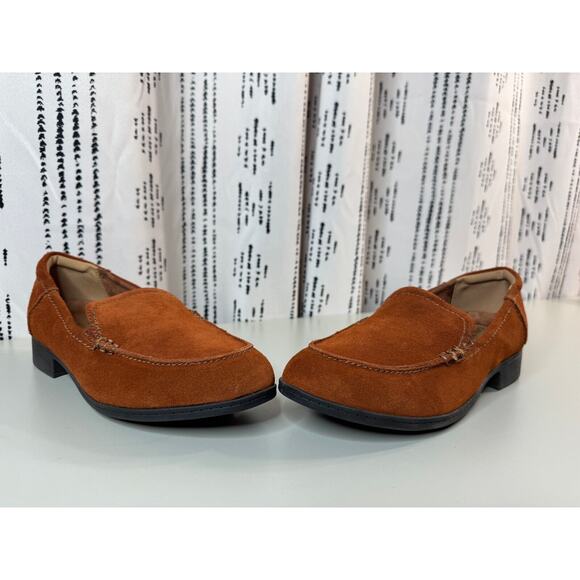 Cobb Hill Womens Crosbie Moc Loafer Suede Upper Sz 8.5 Potters Clay Brown Retro - Picture 7 of 11